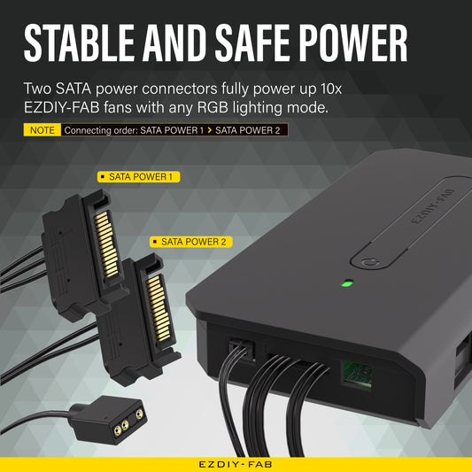 10-Port ARGB 6-PIN Lüfter-Hub-I