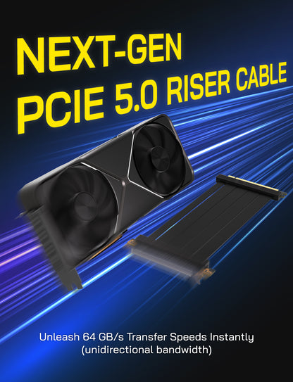 PCI-e 5.0 Riser Cable- 400mm/ Right Angle