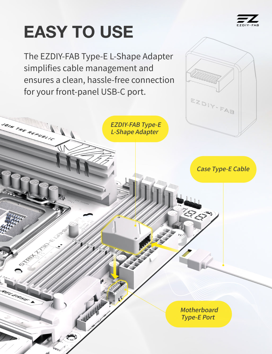 MA01 Type-E 90 Degree L-Shape Adapter-STD