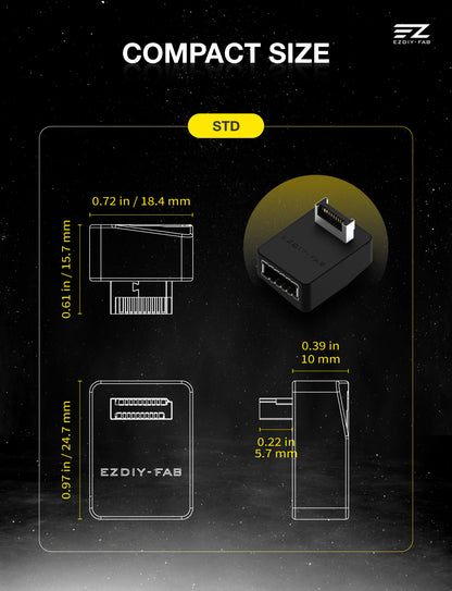 MA01 Type-E 90 Degree L-Shape Adapter-STD