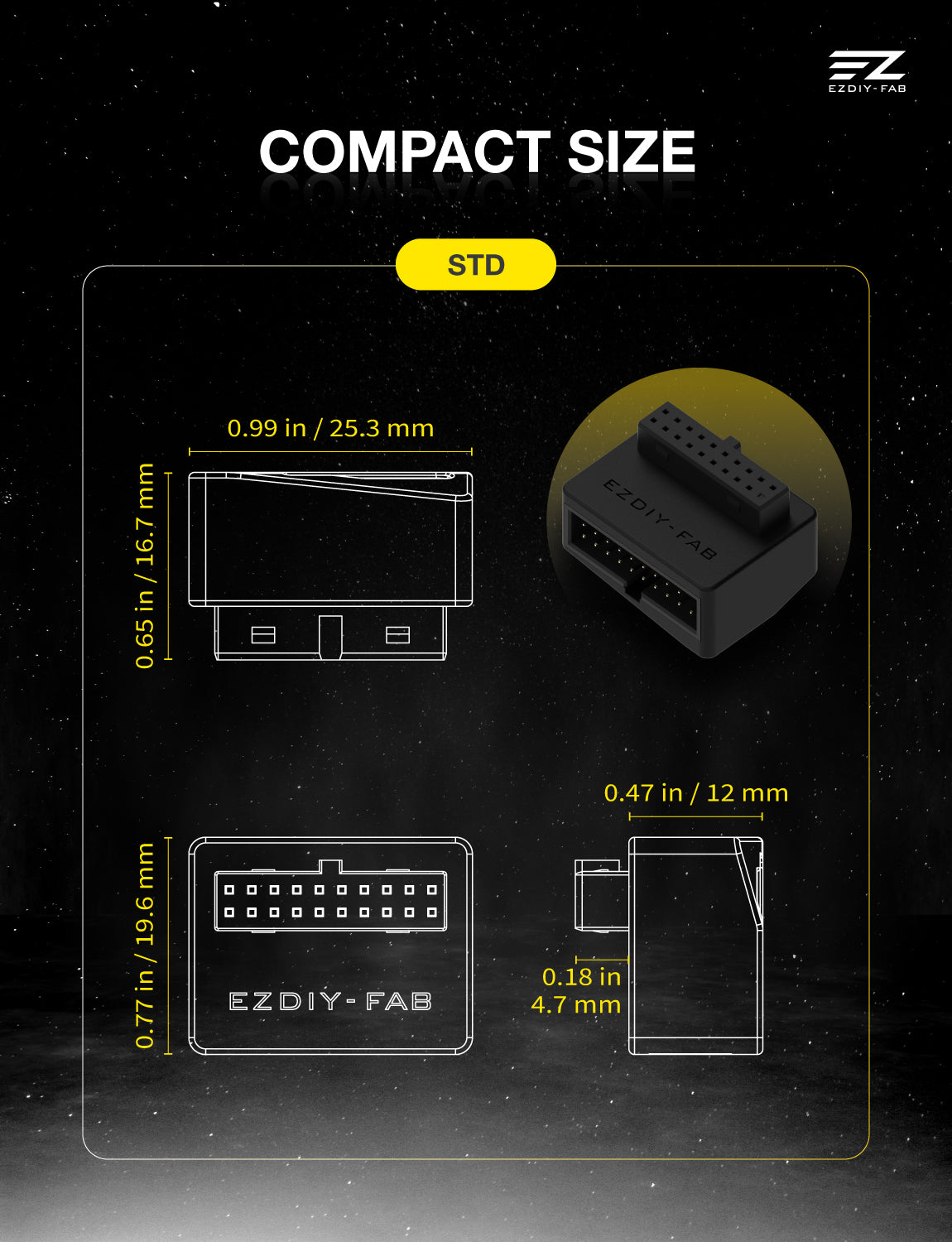 MA02 USB3.2 Gen 1 19-Pin 90 Degree L-Shape Adapter