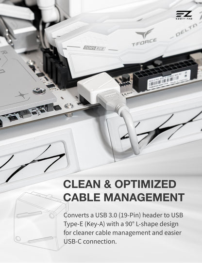 MA03 USB 3.2 Gen 1/USB 3.0 Front Panel Header 19-Pin to Type-E L-Shape Adapter