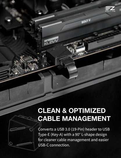 MA03 USB 3.2 Gen 1/USB 3.0 Front Panel Header 19-Pin to Type-E L-Shape Adapter