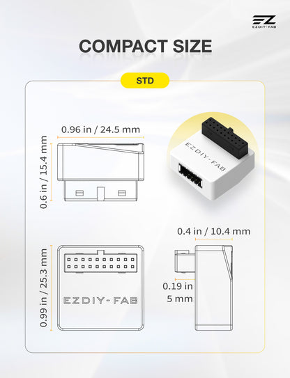 MA03 USB 3.2 Gen 1/USB 3.0 Front Panel Header 19-Pin to Type-E L-Shape Adapter