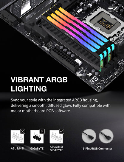 RH01 ARGB RAM Memory Cooling Heatsink-2 Pack