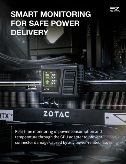 Alpha TS13 Temp-sensing U-shape GPU Power Adapter