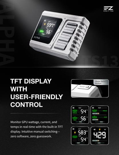 Alpha TS13 Temp-sensing U-shape GPU Power Adapter