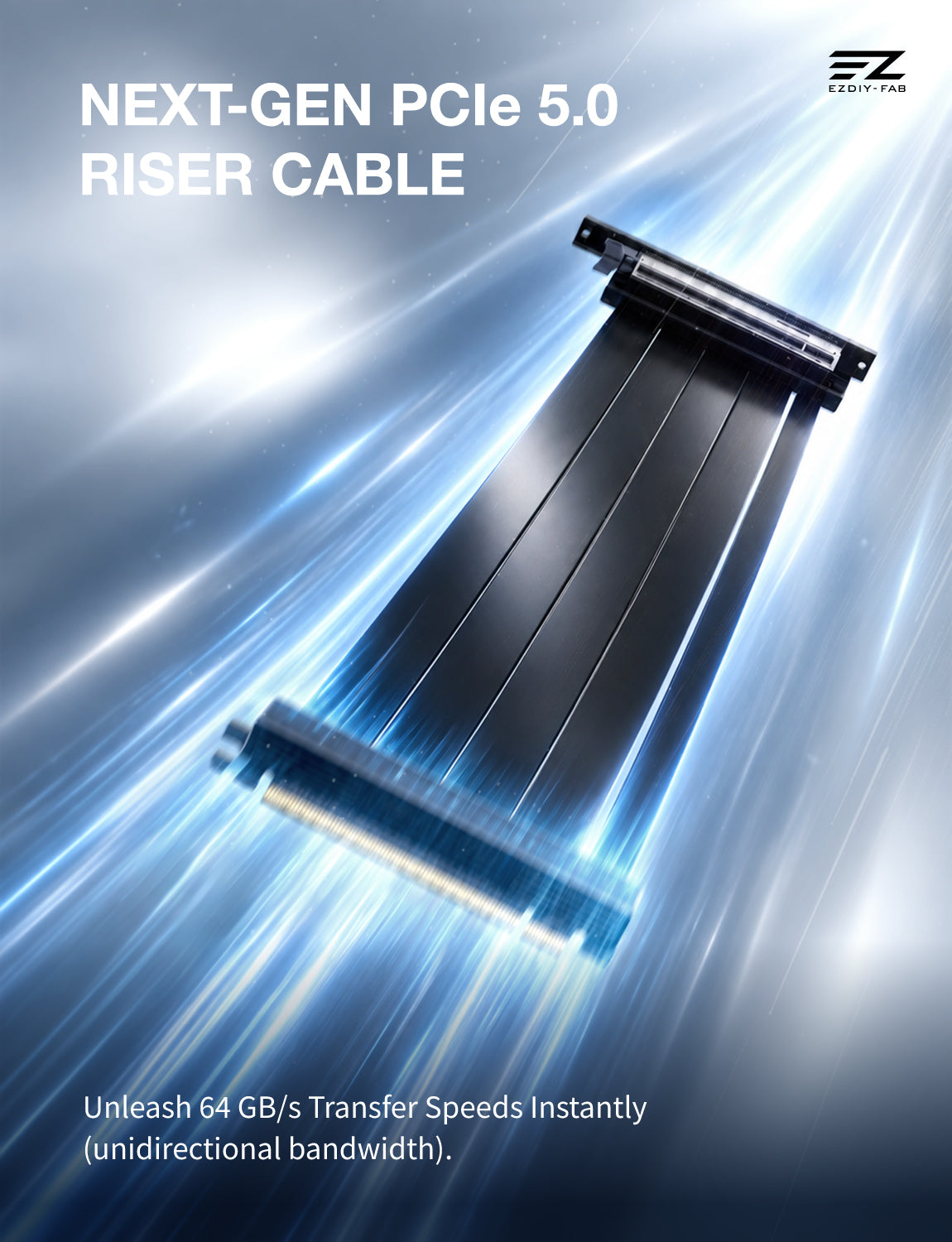 PCI-e 5.0 Riser Cable- 400mm/ Right Angle