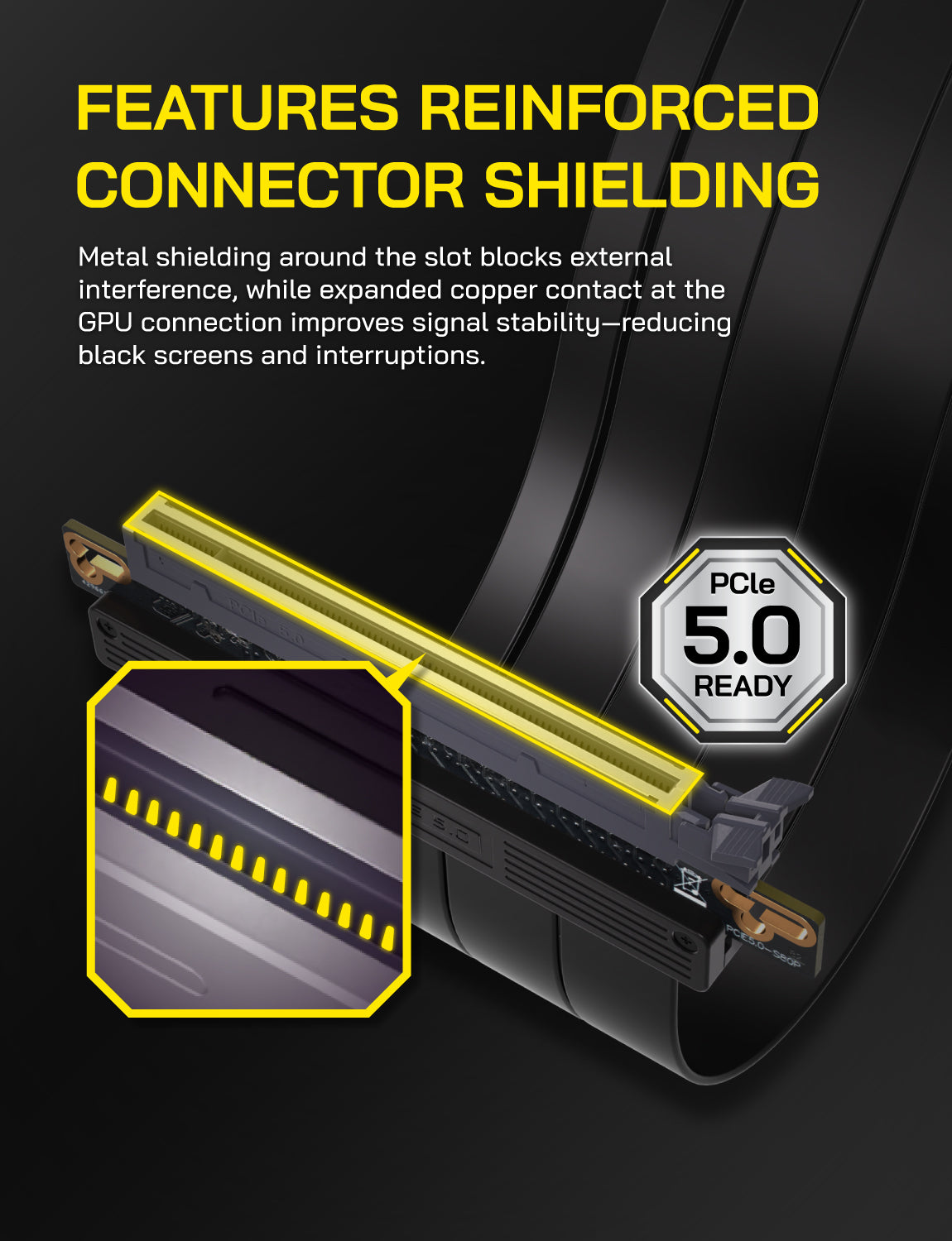 PCI-e 5.0 Riser Cable- 400mm/ Right Angle