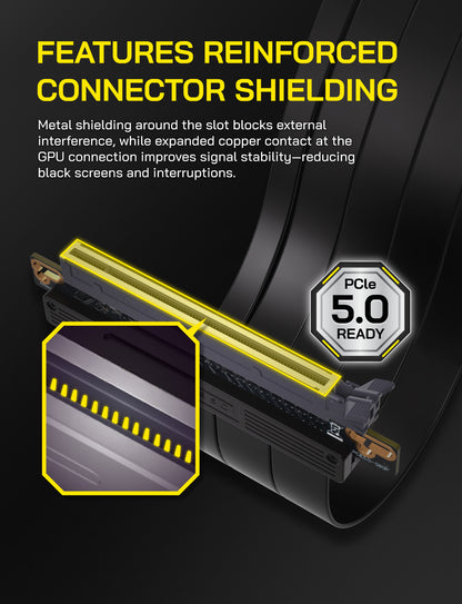 PCI-e 5.0 Riser Cable- 400mm/ Right Angle