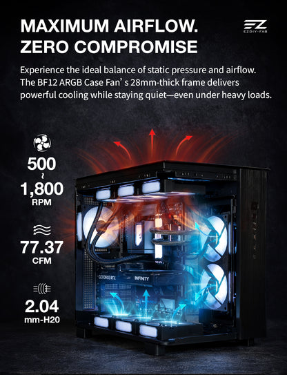 BF12 120mm All-in-One ARGB PWM Case Fan