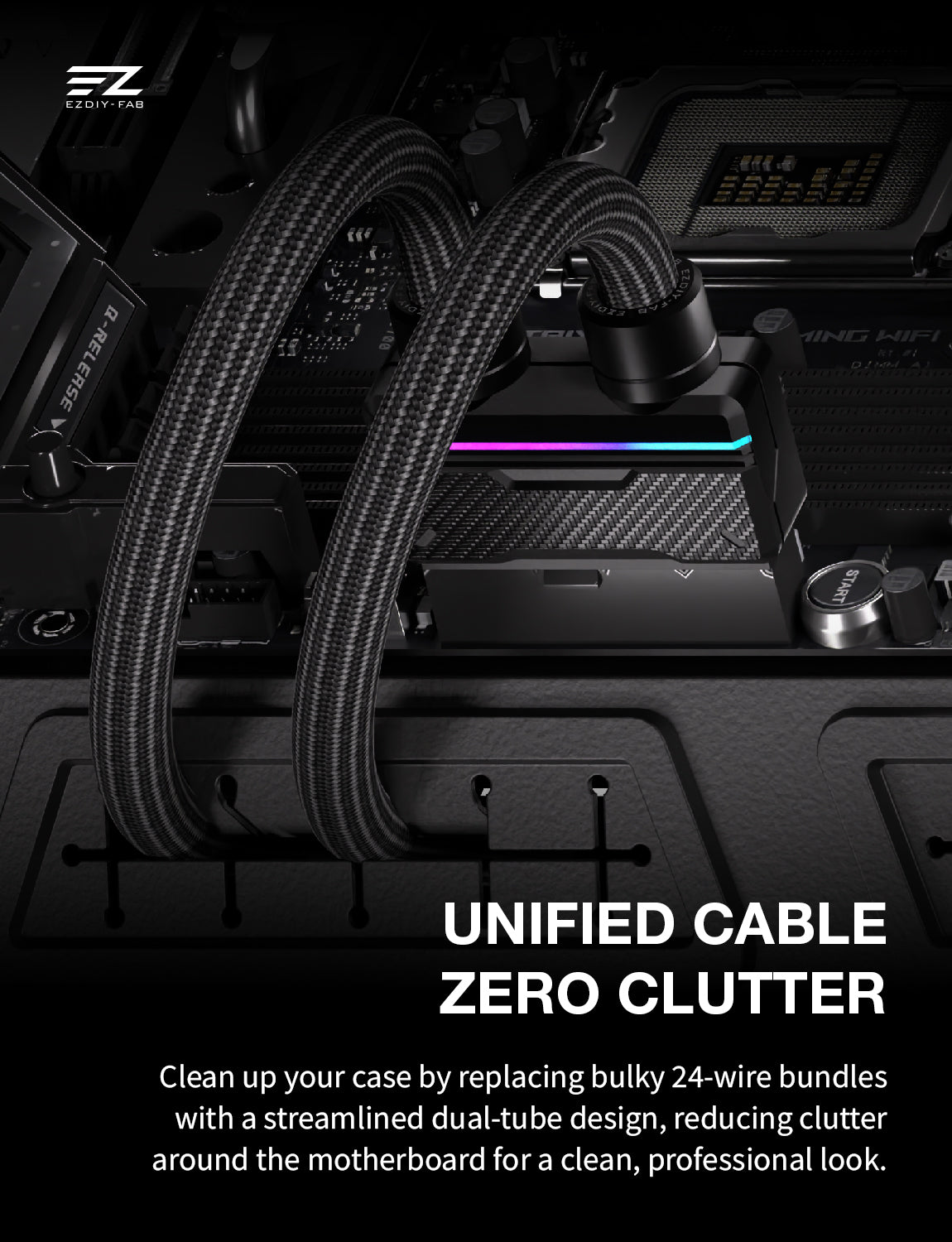 UNIFAS ARGB 24Pin PC-Netzteil-Verlängerungskabel