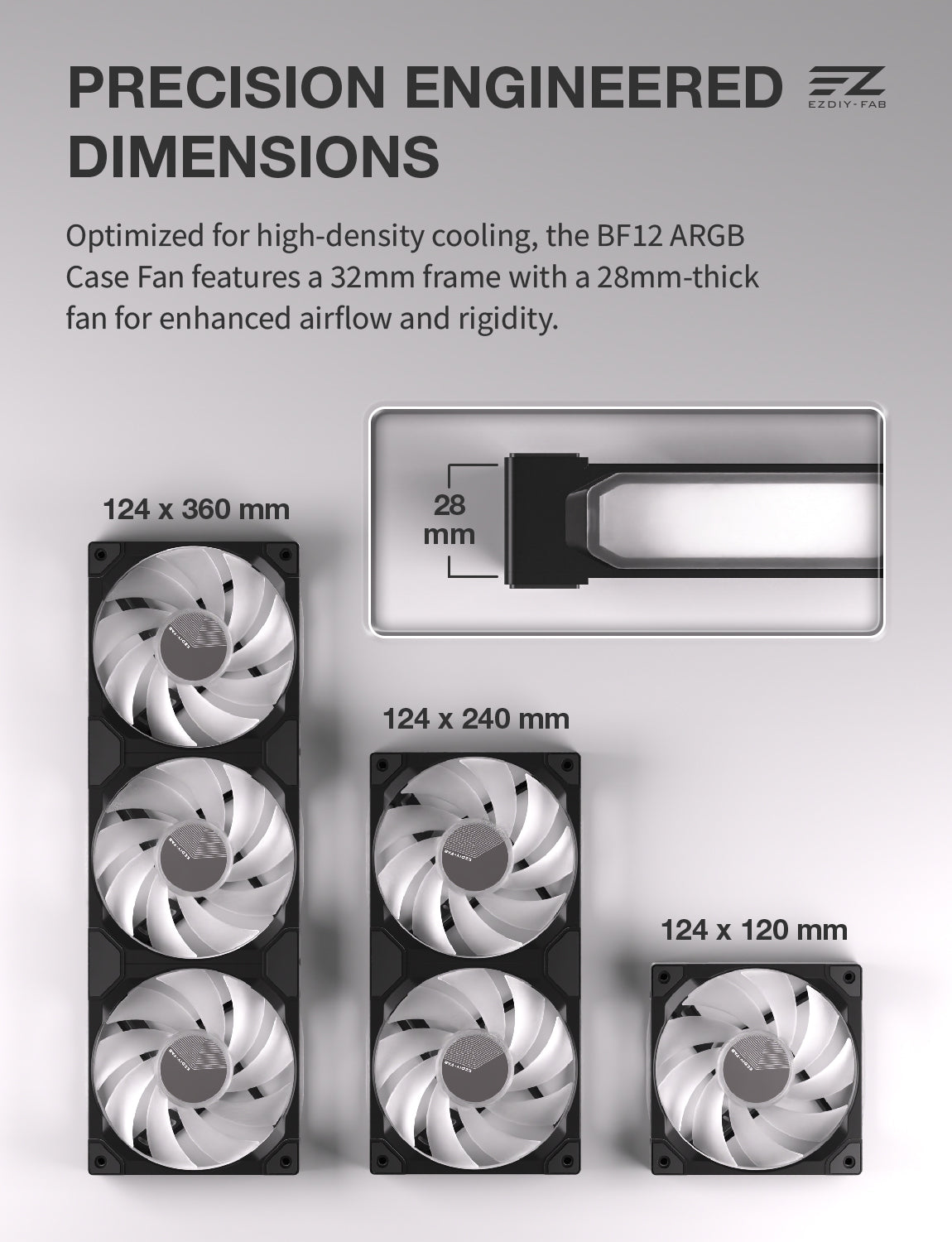 BF12 120mm All-in-One ARGB PWM Case Fan