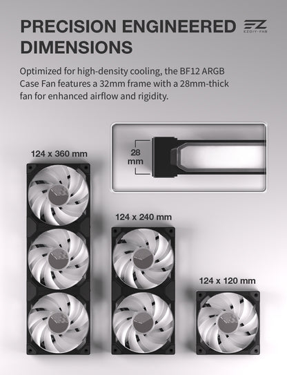 BF12 120mm All-in-One ARGB PWM Case Fan