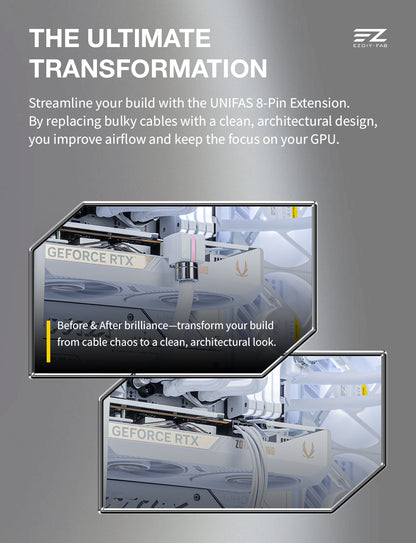 UNIFAS ARGB PCIe 8-Pin PC-Netzteil-Verlängerungskabel