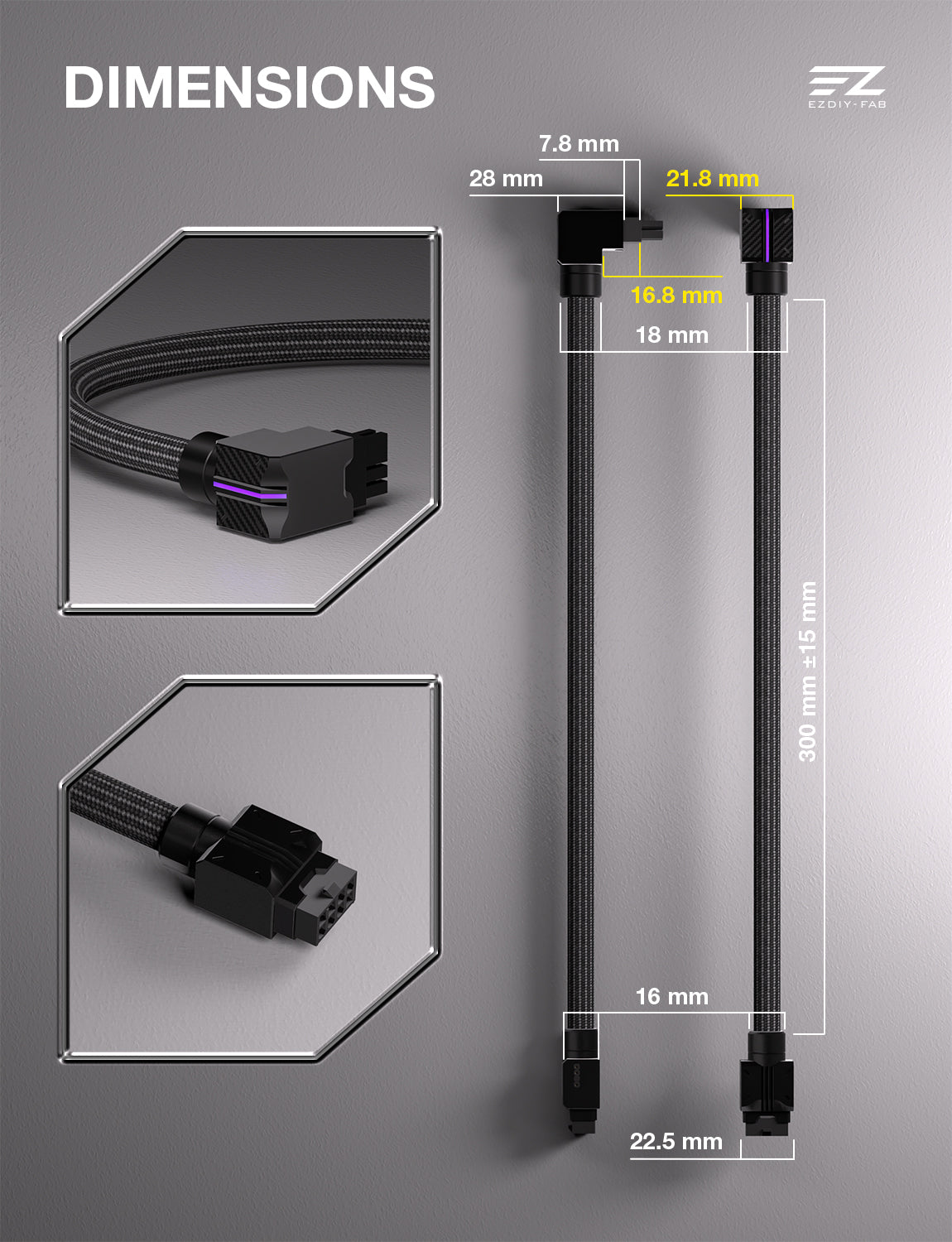 UNIFAS ARGB PCIe 8-Pin PC-Netzteil-Verlängerungskabel