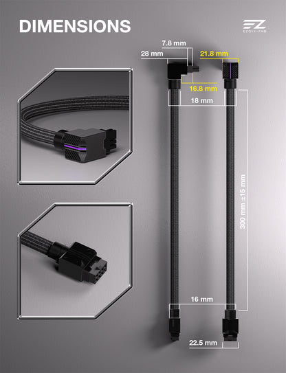 UNIFAS ARGB PCIe 8-Pin PC-Netzteil-Verlängerungskabel