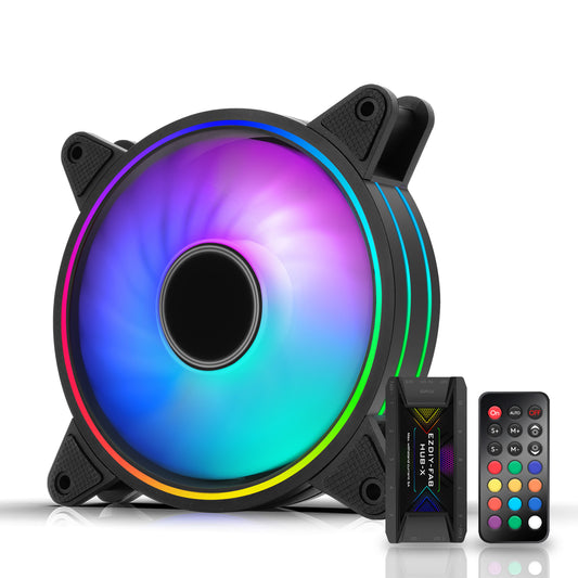 Moonlight 120mm RGB Case Fan with Fan Hub X and Remote