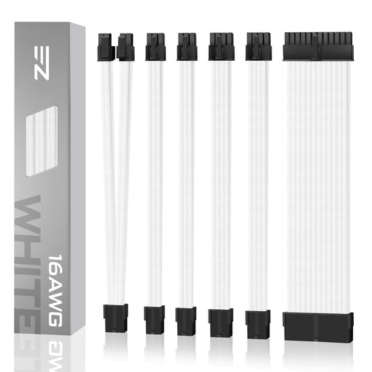 16 AWG NYLON PSU EXTENSION - WHITE