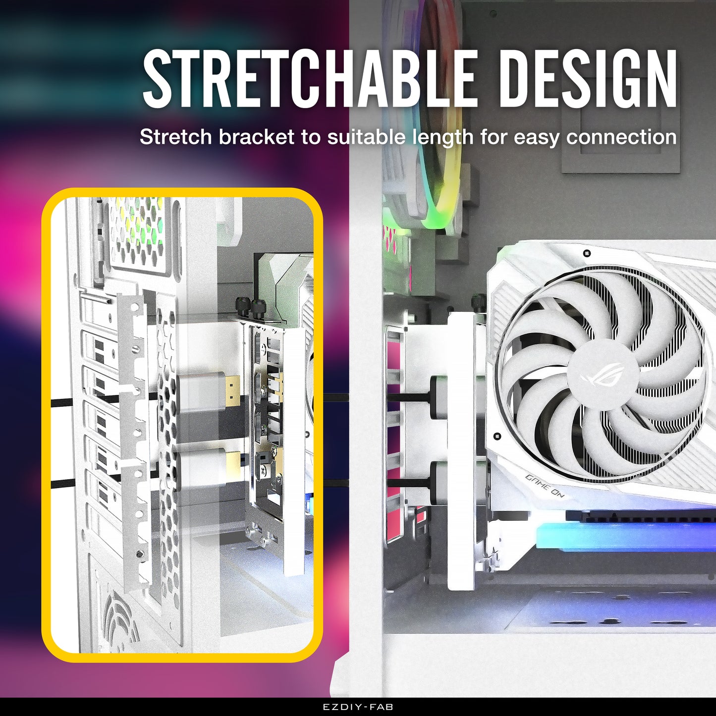 PCIE 4.0 Vertical Mount with ARGB Module