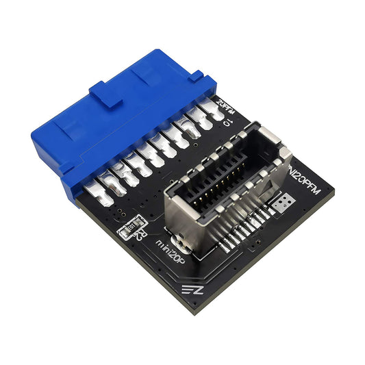 USB 3.0 (3.1 Gen 2) Internal (19-Pin) Header to USB 3.1/3.2 Type-C (20-Pin) A-Key Front Panel Adapter