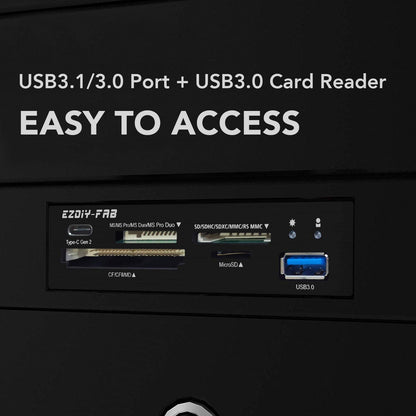 3,5-Zoll-PC-Frontpanel, interner Kartenleser USB-HUB, USB 3.1 Gen2 Typ-C-Anschluss, USB 3.0