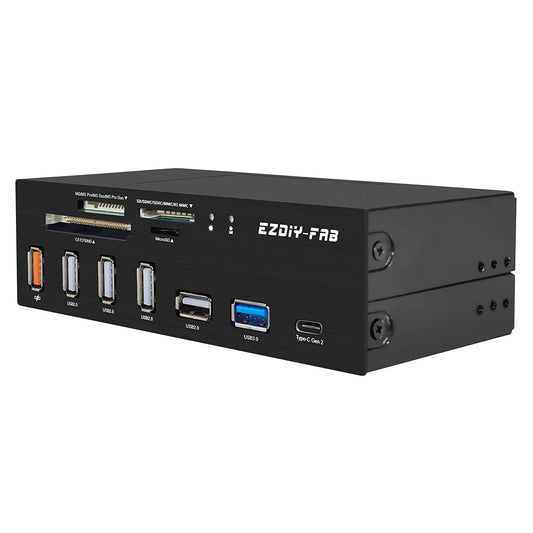 5.25in PC Front Panel Internal Card Reader USB HUB, USB 3.1 Gen2 Type-C Port