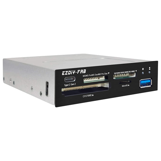 3.5in PC Front Panel Internal Card Reader USB HUB, USB 3.1 Gen2 Type-C Port,USB 3.0