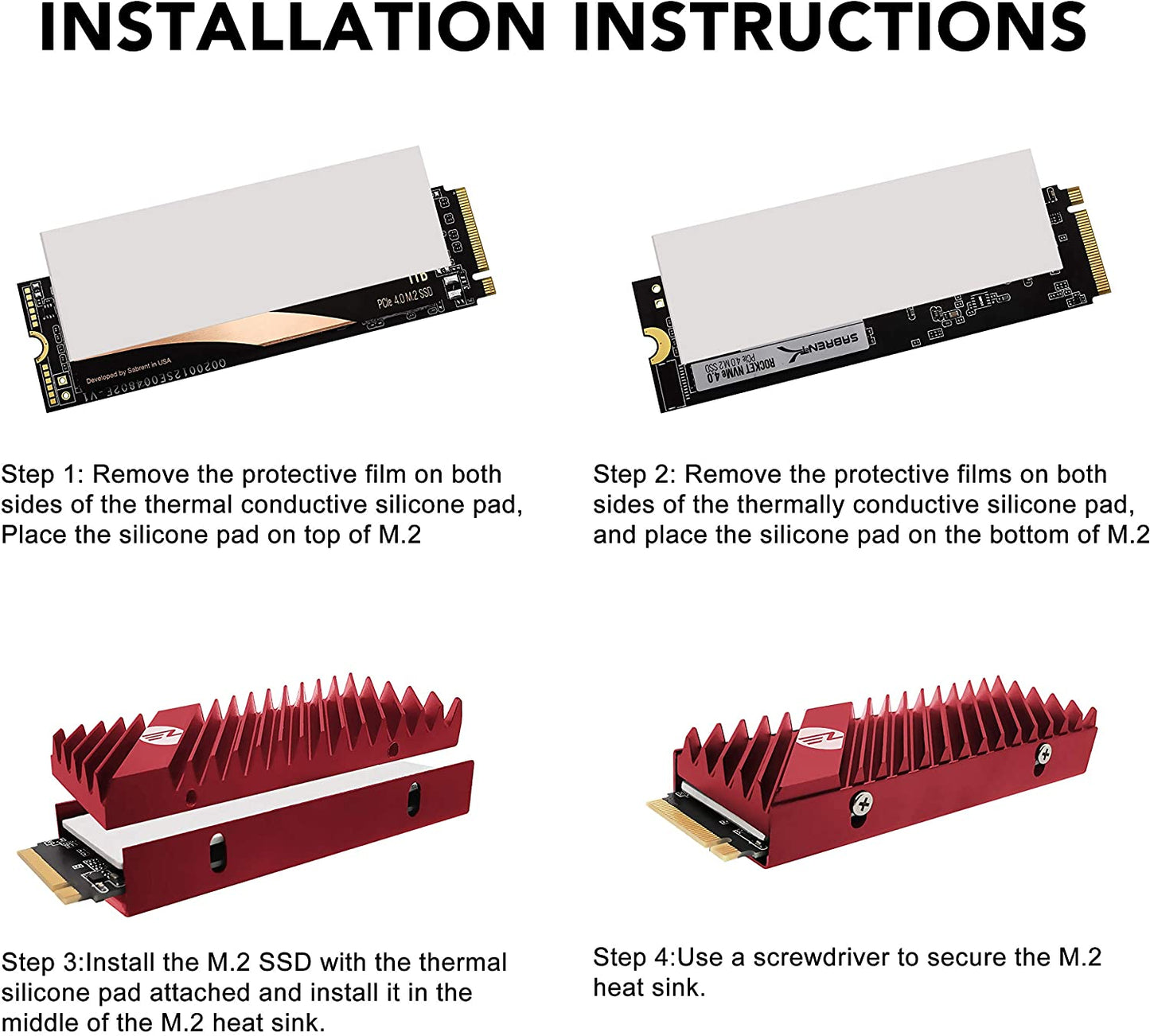 High Performance M.2 SSD Heatsink