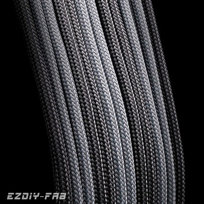 16 AWG NYLON PSU EXTENSION - BLACK/GRAY