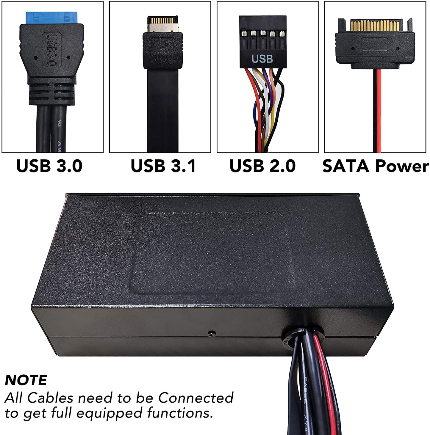 5,25 Zoll PC Frontpanel Interner Kartenleser USB-Hub, USB 3.1 Gen2 Typ-C Anschluss