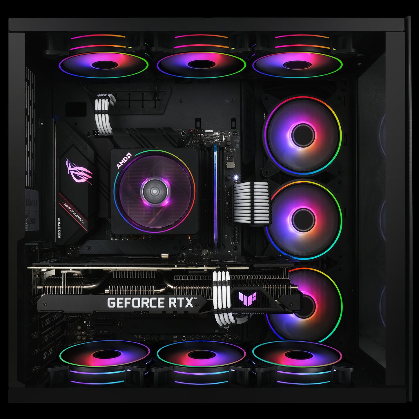 Moonlight 120mm RGB Gehäuselüfter mit PWM-Lüfter-Hub