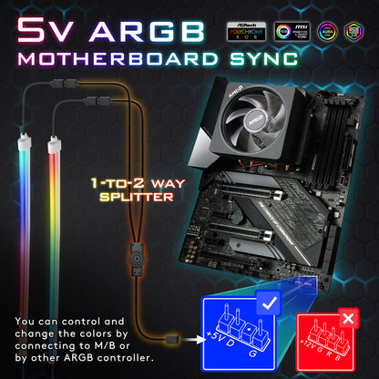 Premium PC ARGB Lighting Strip and Mounting Clip