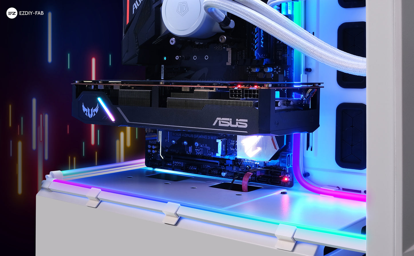 Premium PC ARGB Lighting Strip and Mounting Clip