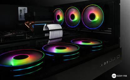 Moonlight 120mm RGB Gehäuselüfter mit PWM-Lüfter-Hub