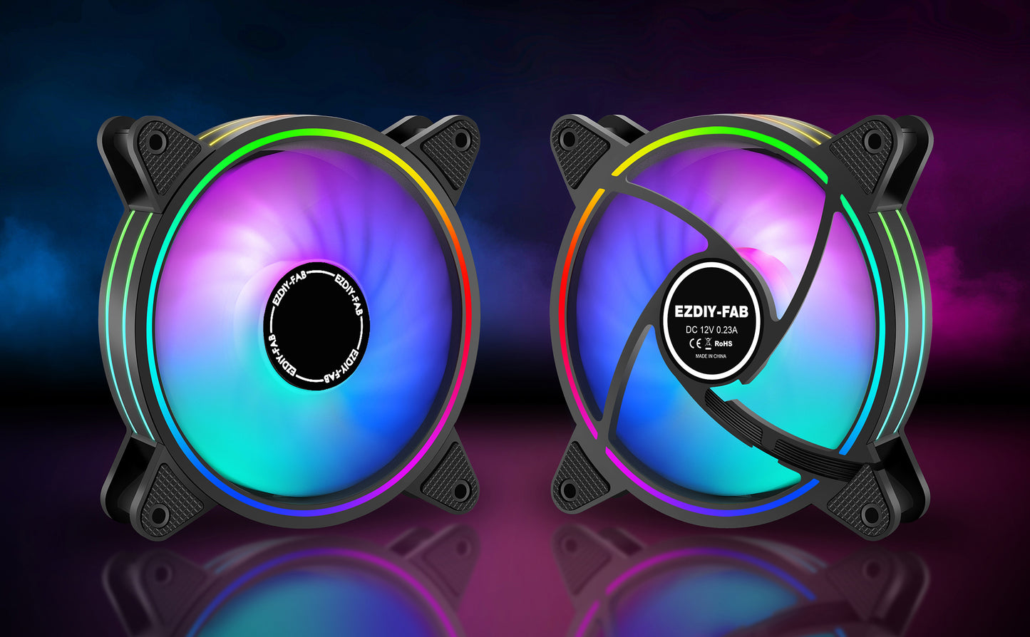 Moonlight 120mm RGB Gehäuselüfter mit PWM-Lüfter-Hub