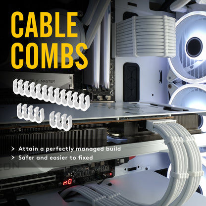 16 AWG NYLON PSU EXTENSION - WHITE CONNECTOR