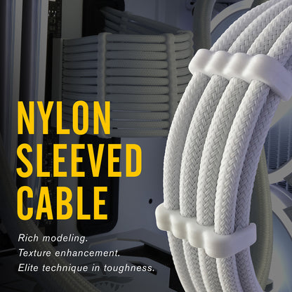 16 AWG NYLON PSU EXTENSION - WHITE CONNECTOR