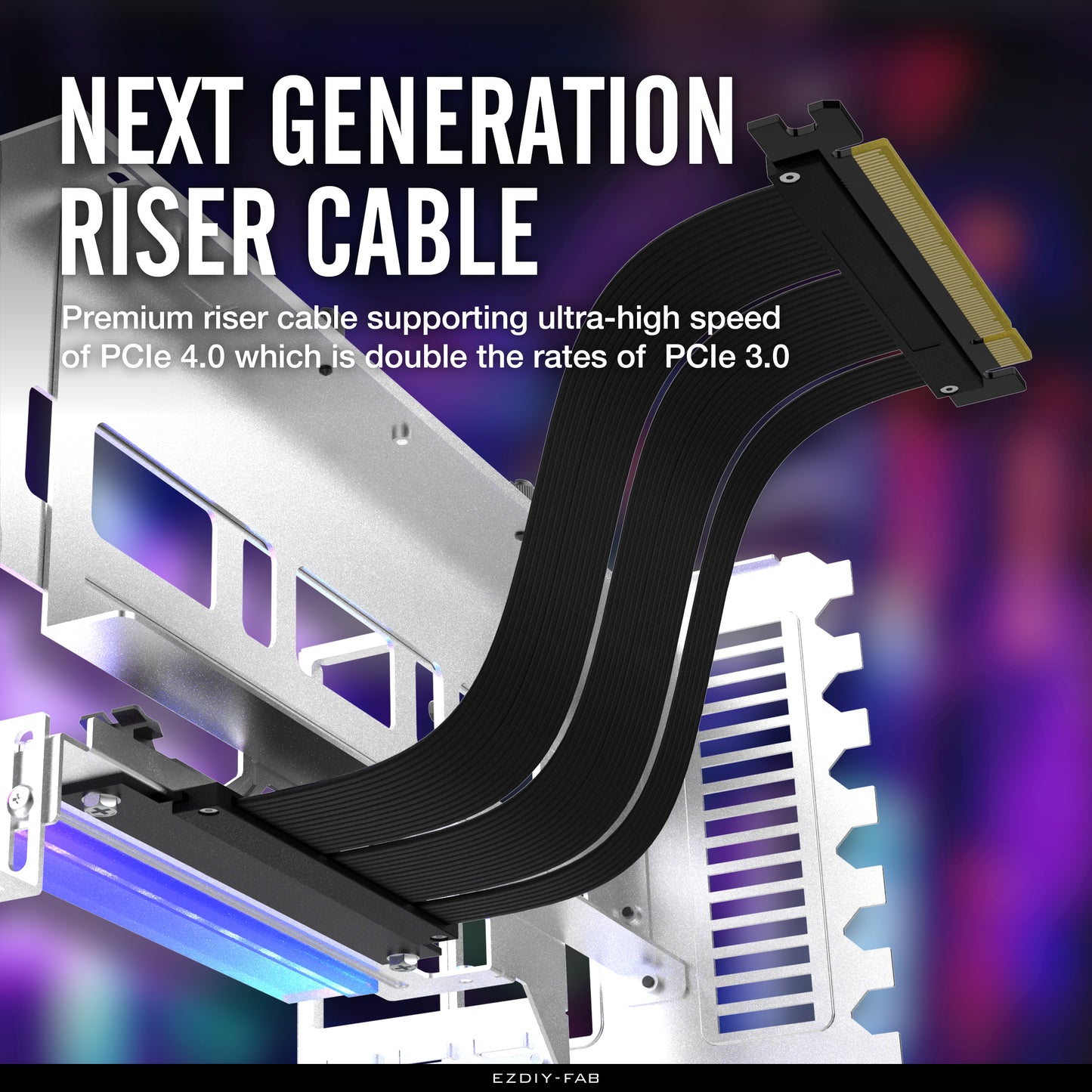 PCIE 4.0 Vertical Mount with ARGB Module