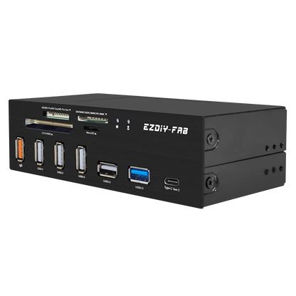 5,25 Zoll PC Frontpanel Interner Kartenleser USB-Hub, USB 3.1 Gen2 Typ-C Anschluss