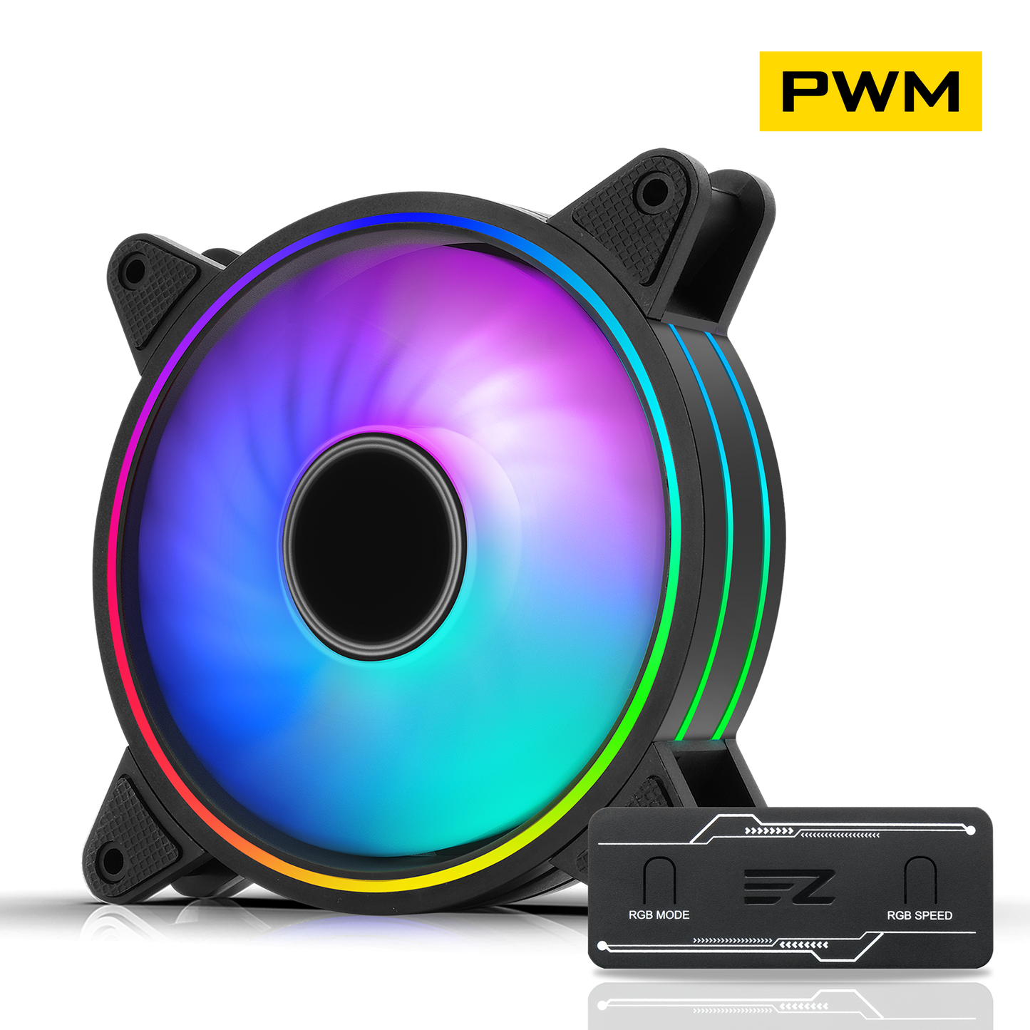 Moonlight 120mm RGB Gehäuselüfter mit PWM-Lüfter-Hub