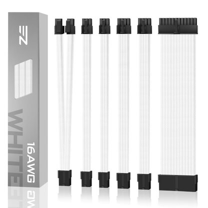 16 AWG NYLON PSU EXTENSION - WHITE
