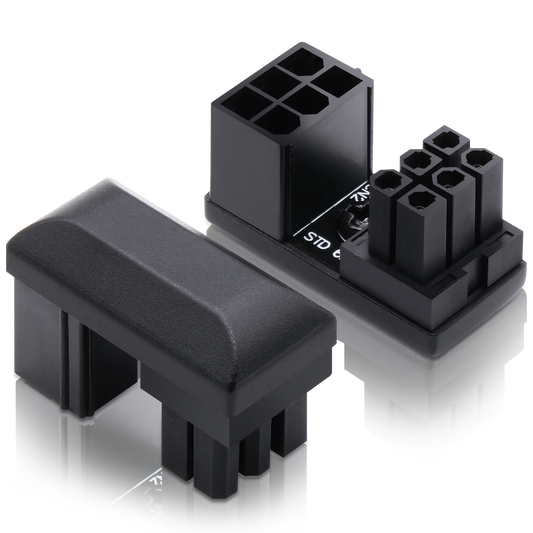GPU 6 Pin U Turn 180° Connector (Standard+Reverse) - 2 PACK